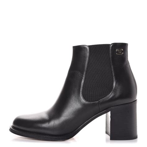 chanel glazed calfskin short boots|CHANEL.